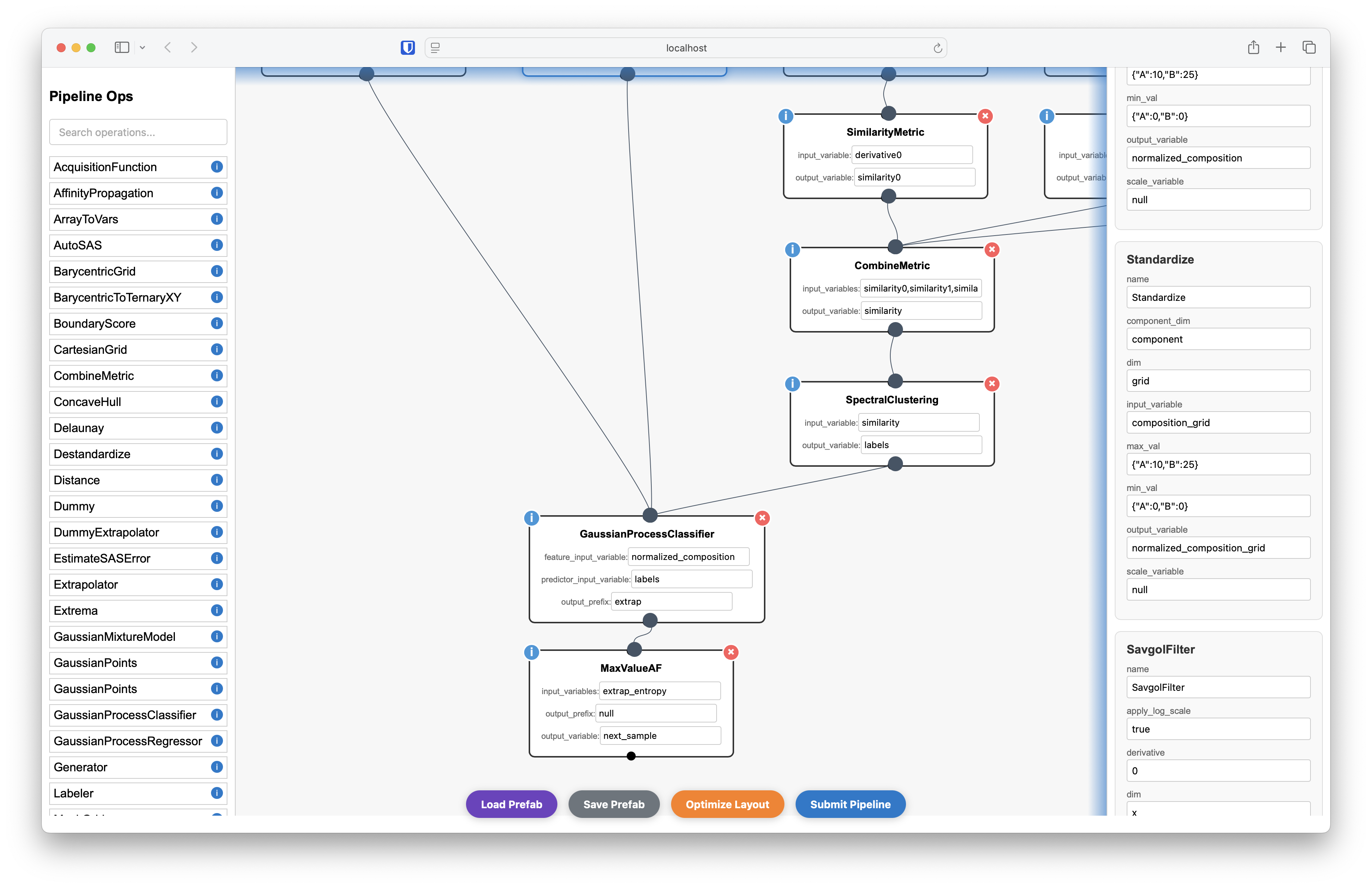 Pipeline Builder Interface