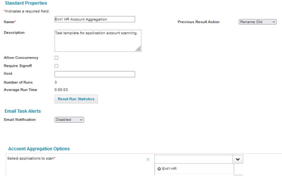 This screenshot depicts the aggregation configuration for Radiant Logic.