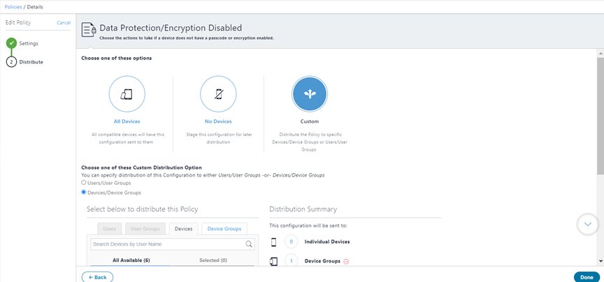 This screenshot shows the second part of a Data Protection policy.